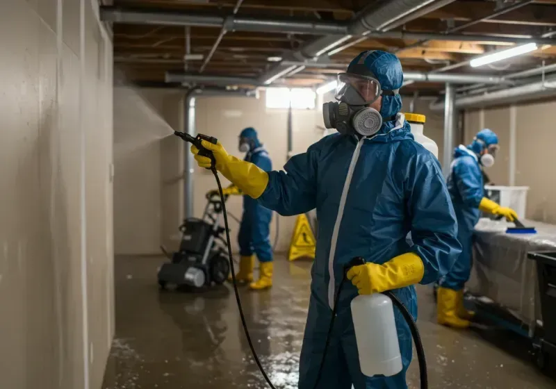 Basement Sanitization and Antimicrobial Treatment process in Conover, NC